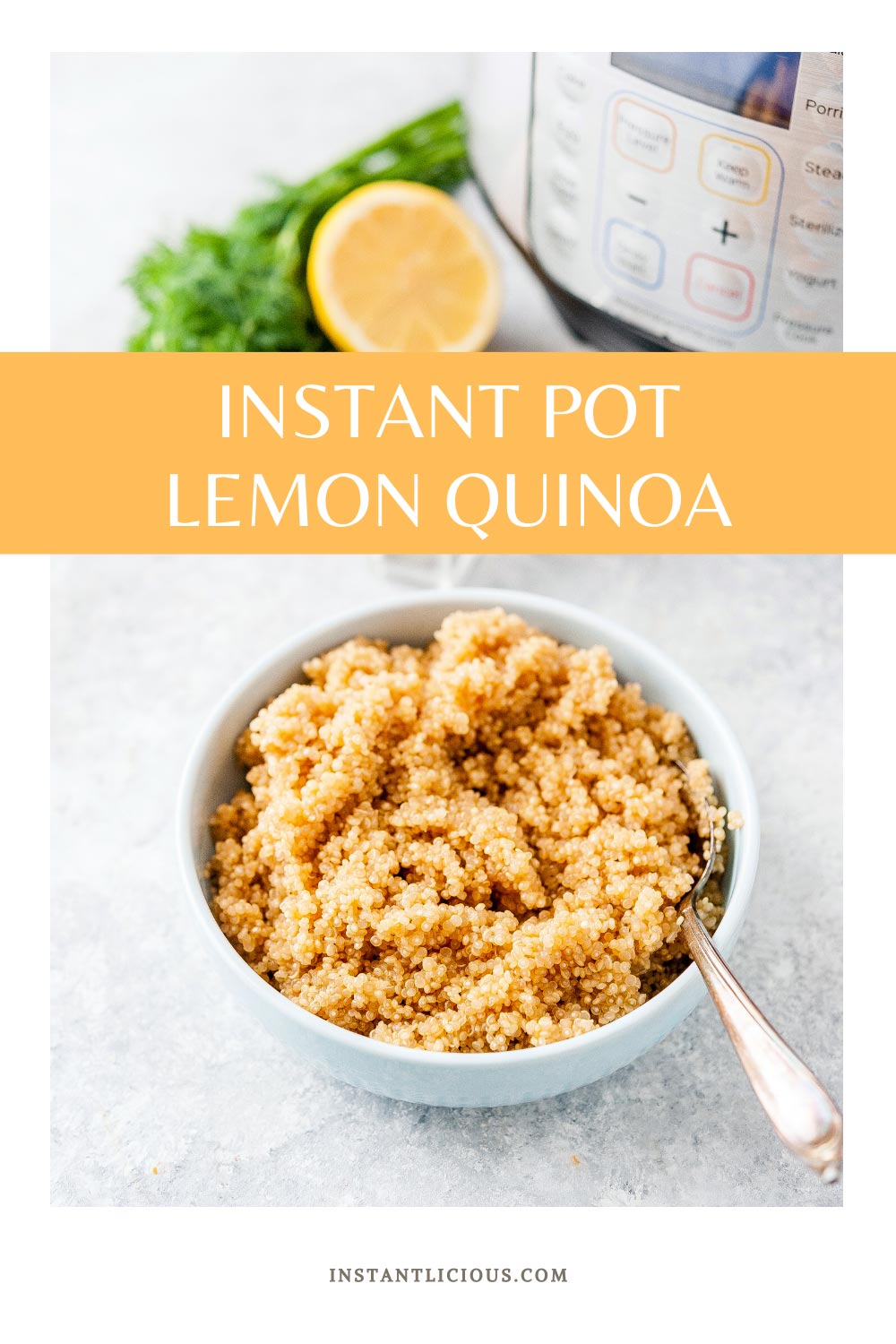 Instant Pot Lemon Quinoa - Instantlicious
